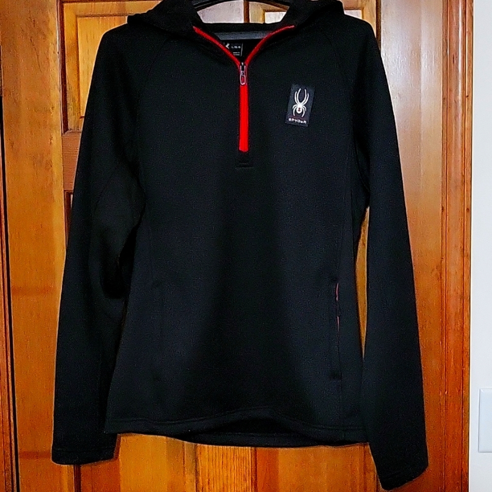 Spider hooded 1/4 zip jersey